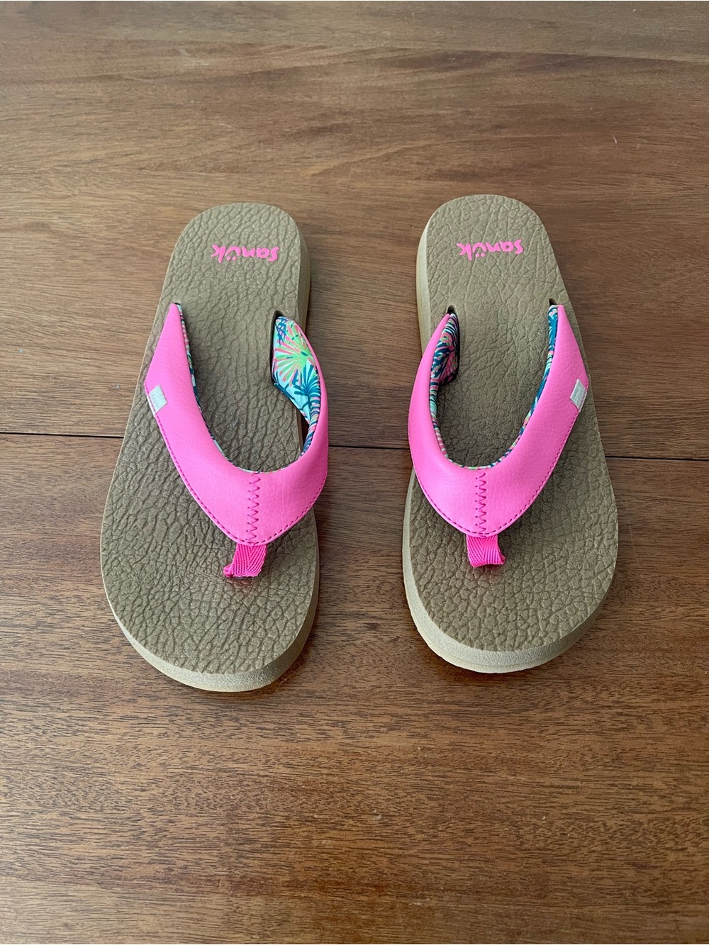 Sanuk Yoga Mat Flip Flop Sandals NWOT - Picture 3 of 9